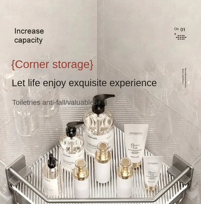 2PCS Badezimmer Acryl Regale Küche Lagerung Organizer Shampoo Regal Dusche Regal Bad Zubehör Kein Bohrer Lagerung Regal