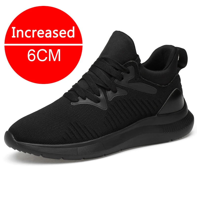 New Men Sneakers Elevator Shoes Height Increase Shoes for Men Mesh Breathable Height Increasing Shoes Man Increase Shoes 6-10CM