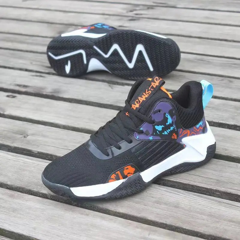 New Anti-Slip Men's Sneaker High Top Men's Basketball Shoes Luxury Comfortable Running Shoes Fashionable Versatile Casual Shoes.