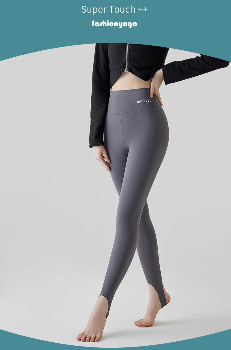 BIVIGAOS Skin-Touch Seamless Foot Pants Sharkskin Leggings Women Autumn New Fitness Sport Leggings Sexy Body Shape Shark Pants.