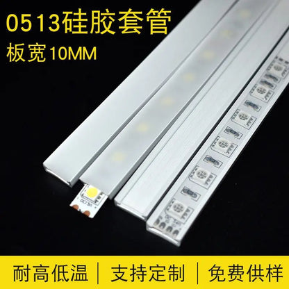 Flexible LED Silicone Neon Tube Protection Cover Transparent Matte Black Milky Silica Gel Channel Diffuser WS2812 WS2811 Strip.