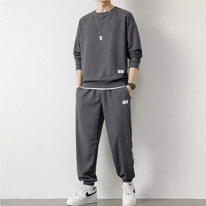 Loose Men's Long Sleeve Hoodie And Pants Set Spring Autumn New Style Casual Sports Youth Loose Fit Male Fashion Outfit