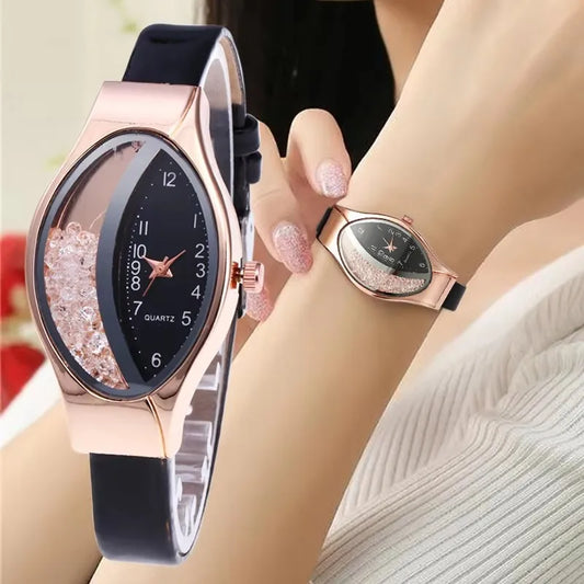 Fashion Women Watch Luxury Brand Ladies Clock Watches Pu Leather Wristwatch Women Watch Gift Montre Femme Relogios Feminino.