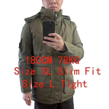 Compass Top Patch Italian Luxury Style  men's Solid color pointy collar single-breasted quilted jacket Nylon Grade 3 waterproof.