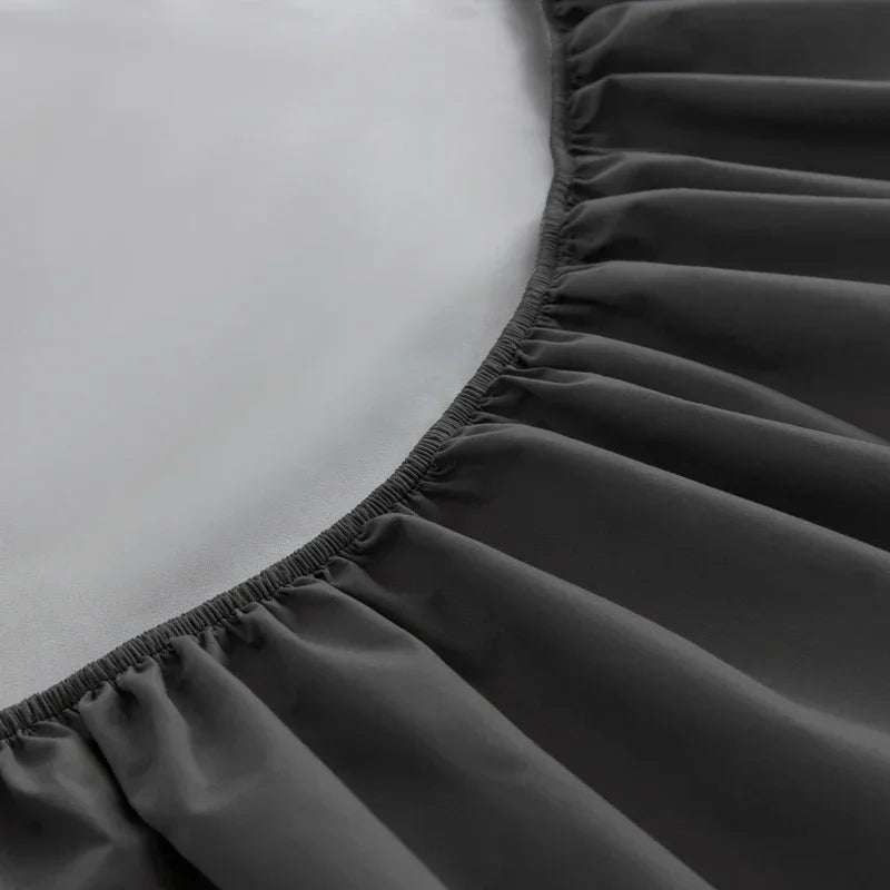 1PC waterproof soft skin frosting solid color bed cap dust cover Mattress cover sheet (pillow case and pillow core not included).