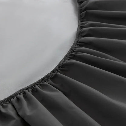 1PC waterproof soft skin frosting solid color bed cap dust cover Mattress cover sheet (pillow case and pillow core not included).