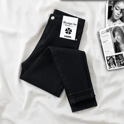 High-waisted Slimming Women's Jeans Fashionable Skinny Denim Pants Spring New Style.