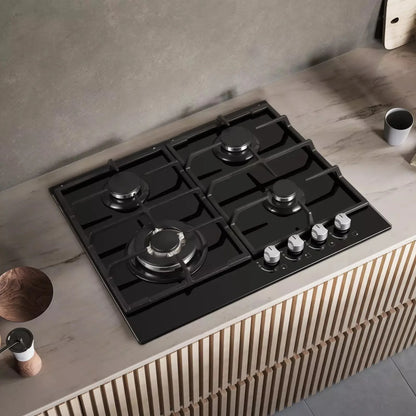 TopStrong 4-Burner Glass Ceramic Built-in Hob Natural Gas Propane Gas Hob.