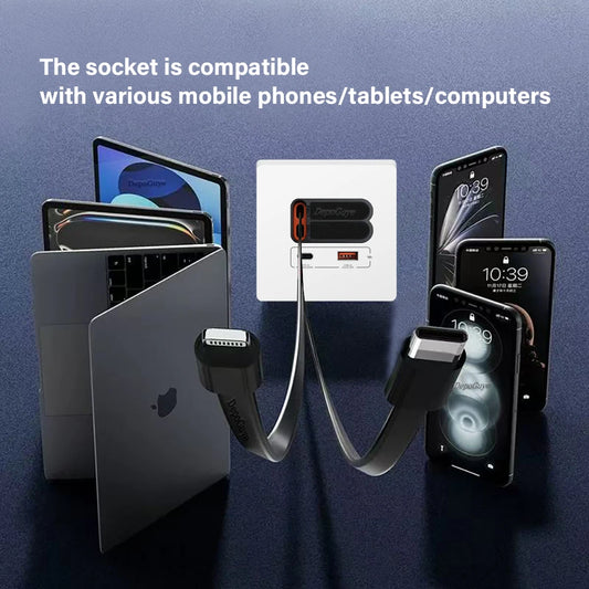 EU Universal 20W USB C Smart Steckdose Panel mit Dual Typ-C Schnellladeanschlüssen Steckdose, Handy-Lade-Typ-C-Buchse.