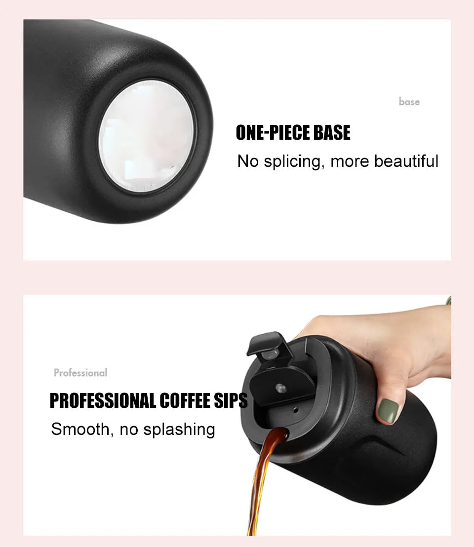 Thermos Bottle for Coffee Thermal Cup for tea Mini Tumbler Insulated Vacuum Flask Mug Stainless Steel Leakproof Travel Drinkware.