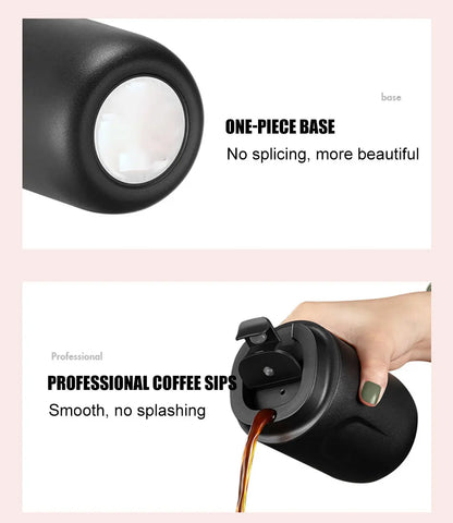 Thermos Bottle for Coffee Thermal Cup for tea Mini Tumbler Insulated Vacuum Flask Mug Stainless Steel Leakproof Travel Drinkware.