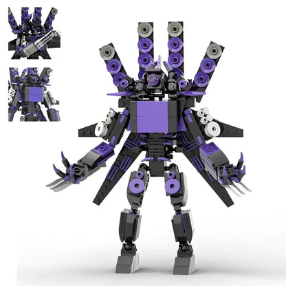 Moc Skibidi Toilet Action Figures builing blocks,Camerman Titan Speakerman Surveillance Man TVMan Boys Bricks Toys For Kids Gift