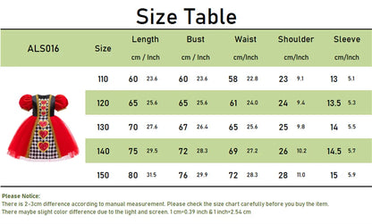 Alice Red Queen Cosplay Prinzessin Kleid Mädchen Deluxe Performance Kleidung Kind Karneval Halloween Party Charm Kostüm Geburtstagsgeschenk.