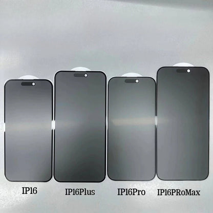 For Apple Iphone 16 Pro Max Plus Matte Frosted Anti Spy Tempered Glass Screen Protector for Iphone16 Anti Glare Protective Film.