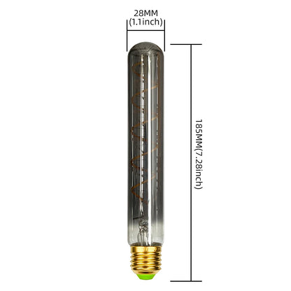 TIANFAN Led Bulbs Vintage Light Bulb ST64 G80 G95 Long Tube Edison Bulb 4W Dimmable 220/240V E27 Smoke Glass 2700K Warm White
