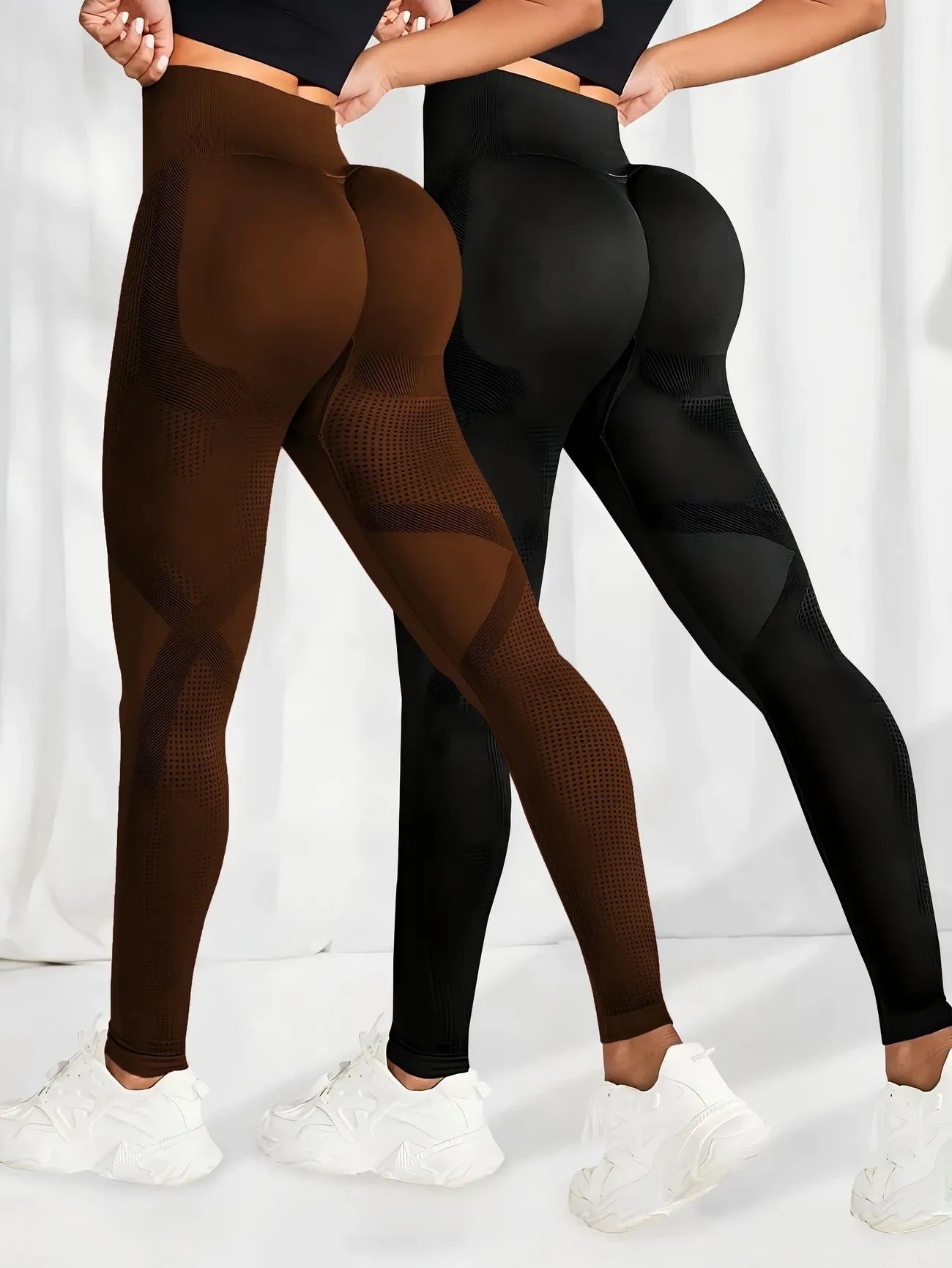 Atmungsaktive Yoga-Leggings mit hoher Taille für Damen, einfarbig, Bauchkontrolle, Sportbekleidung, bequeme Fitness-Studio-Strumpfhose, Activewear.
