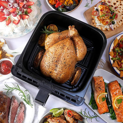 4/5/6/7/10/12L Electric Air Fryers Oil-free Automatic Household Kitchen 360°Baking Convection Oven Deep Fryer without Oil.