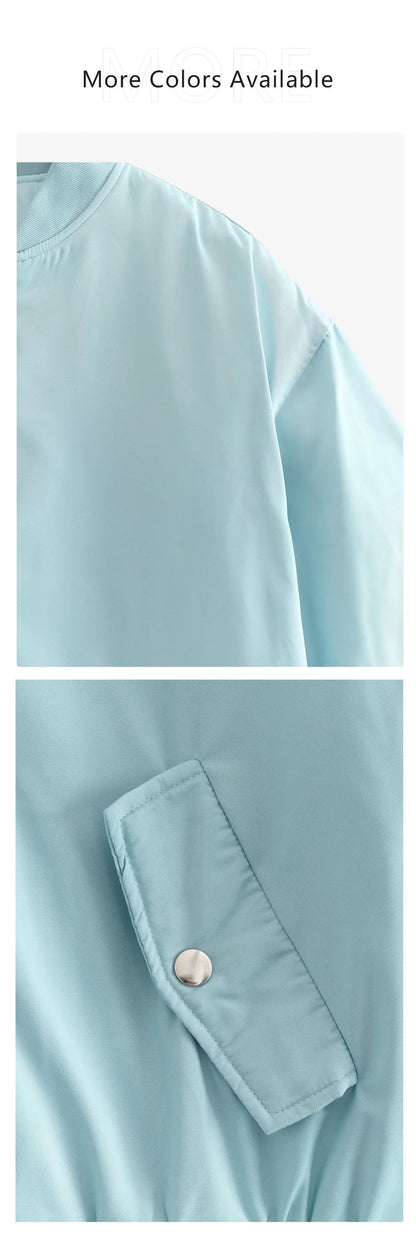 UNIZERA2023 Herbst und Winter Neue frauen Mode Stil Stehkragen Solide Lose Fit Flieger Jacke Baumwolle Mantel.