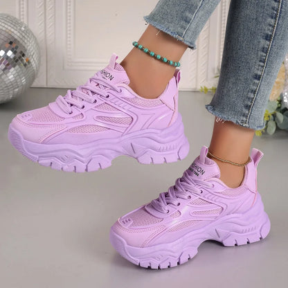 Women Sneakers 2024 New Fashion Chunky Sneakers Women Outdoor Tennis Platform Sports Shoes for Women Lightweight Designer Shoes.