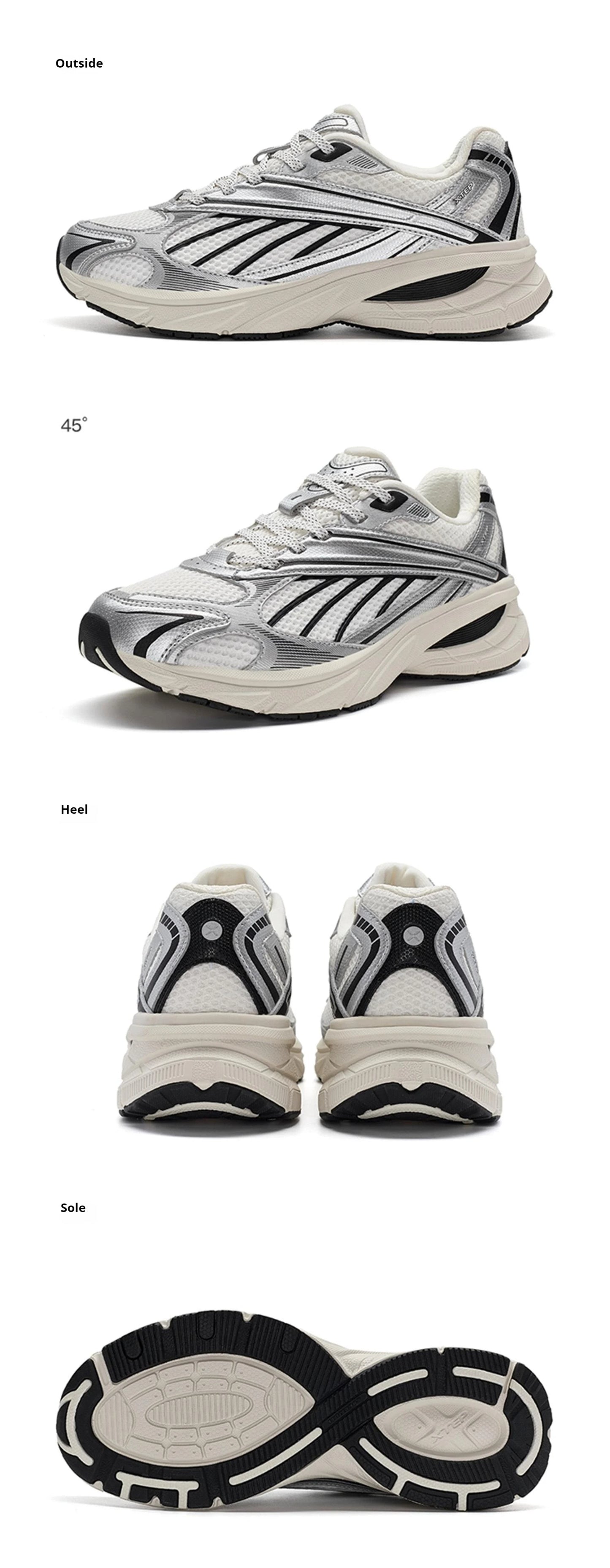 Xtep Little Basque Sportschuhe, Unisex, 2024, Sommer-Vintage-Sportschuhe, bequem, rutschfest, langlebig 876319320003.