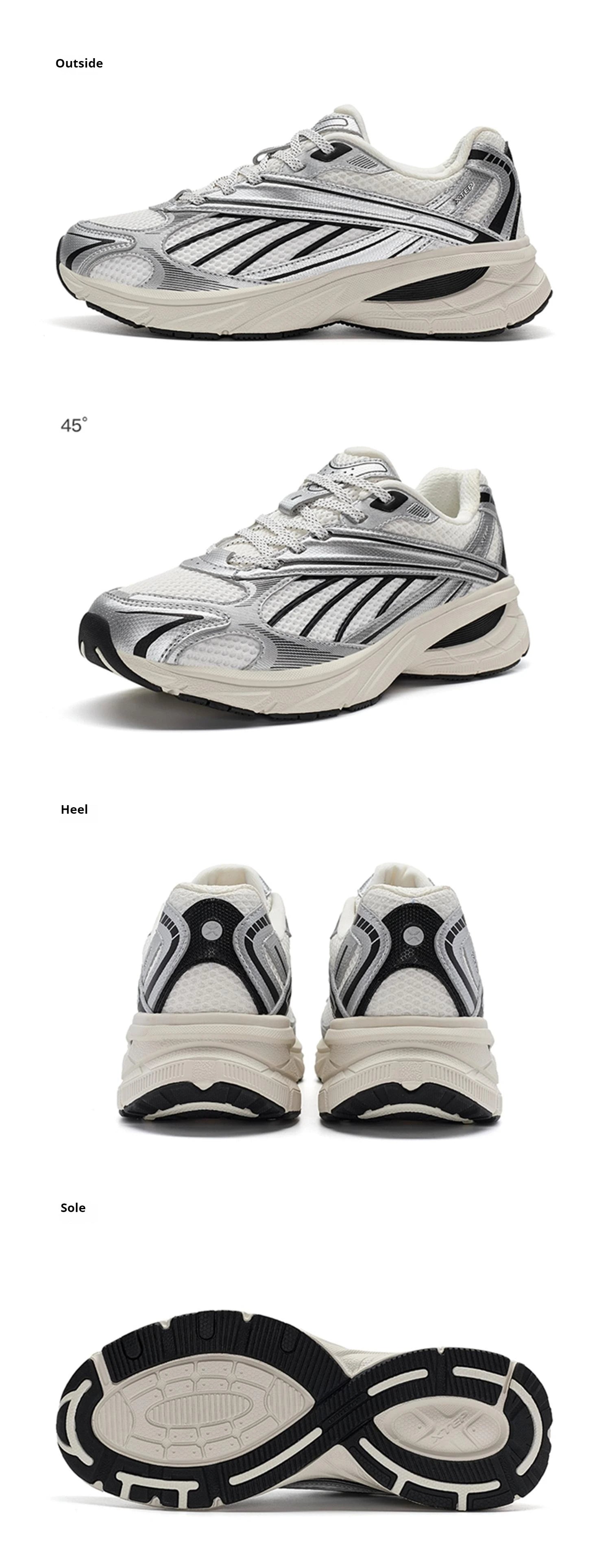 Xtep Little Basque Sportschuhe, Unisex, 2024, Sommer-Vintage-Sportschuhe, bequem, rutschfest, langlebig 876319320003.