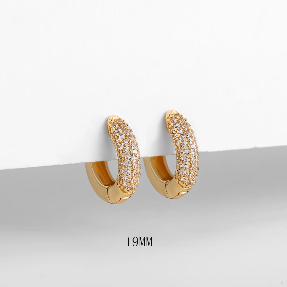 Silver Gold Color Hoop Earring Trendy Punk Hip Hop Rivet Ear Rings for Women Gothic Party Jewelry Pendientes Orecchini 2025.