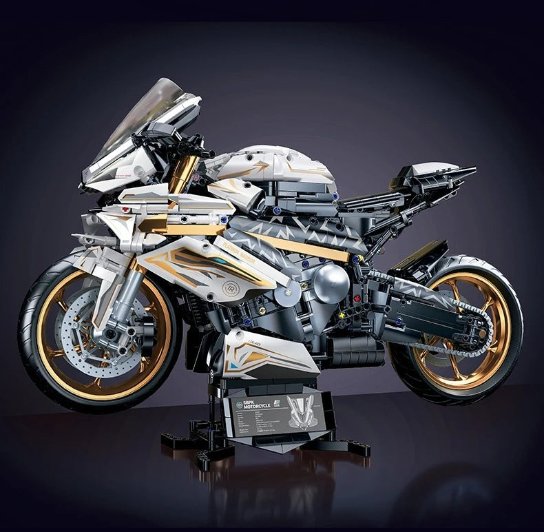 TOYLINX Alloy Motorcycle Desktop Decorations 2045PCS Racing Building Block Model  Kid Toys Christmas Easter Festive Gift Giving.