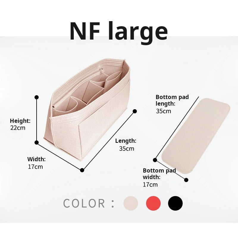 Purse Organizer Insert for Handbags, Felt Bag Organizer for Tote & Purse, Tote Bag Organizer Insert, for lv neverfull