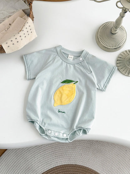 INS Sommer Neue Baby Body Neugeborenen Kleidung Jungen Mädchen Baumwolle Dreieck Strampler Plüsch brief Kurzarm Infant 0-18M.