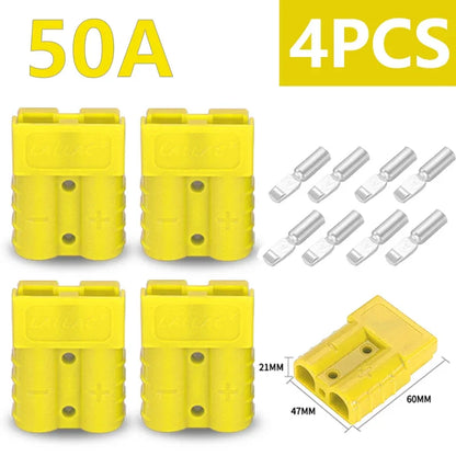 4Pcs Anderson Plug 50A/120A Power 2 Pin Battery Connector Charging Plug  Anderson Connector.