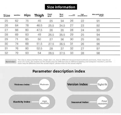 High Waist Slim Fit Jeans Women's Spring Summer Autumn Fashionable Nine Points Elasticity Pencil Pants Tightening And Lengthenin.