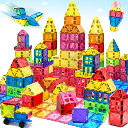 40/64/100PCS Magnetic Building Blocks Montessori  Educational Constructor Toys Set For Kids Game For Boys Girl Gifts.