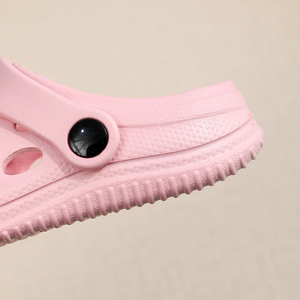 Kids Sandals Hole Children's Shoes Slippers Soft Anti-Skid Simple DIY Design Hole Baby Shoes Sandy Beach For Boys Girls.