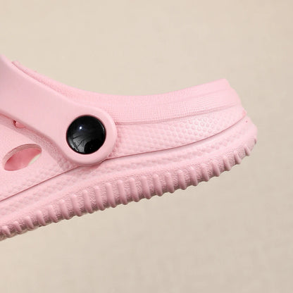 Kids Sandals Hole Children's Shoes Slippers Soft Anti-Skid Simple DIY Design Hole Baby Shoes Sandy Beach For Boys Girls.