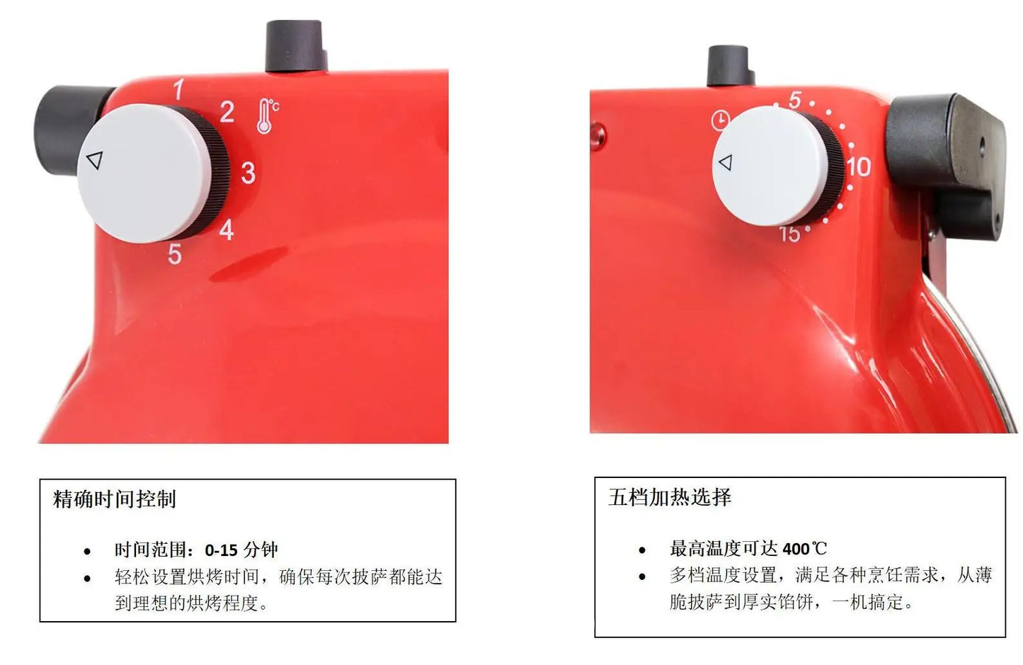 Transparentes Beobachtungsfenster, Pizzaofen, 30,5 cm, individuelle Pizzamaschine, schnelle Erwärmung, DIY, multifunktional