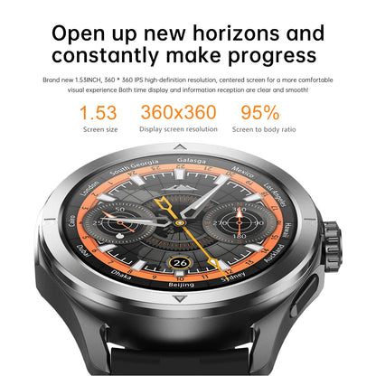 New For Xiaomi S4 Ultra Outdoor Sports Smart Watch Men 1.53 inch AMOLED NFC GPS Compass Heart rate Waterproof BT Call Smartwatch.