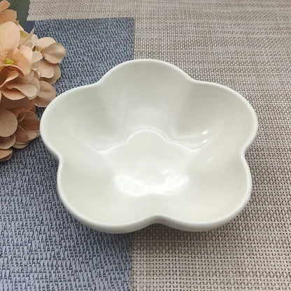 5'' Elevated Flower Design Ceramic Cat Bowl, Pet Food Dish, Small Dish Dip Dish, Deep Feeders, for Home Kitchen Supplies Gift.