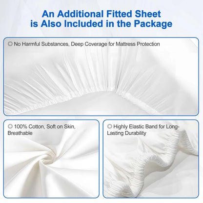 Daccormax-Matratze 90 x 200, Taschenfederkernmatratze 22 cm, ergonomisches Design, 7 Zonen, antiallergische Matratze mit waschbarem Bezug