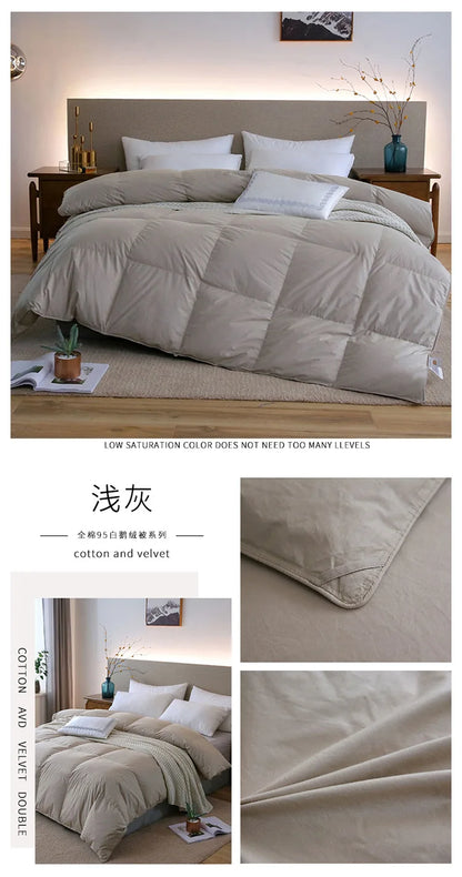 Down duvet 95 white goose down five-star hotel warm double single duvet core goose down duvet