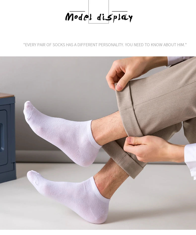 5 Pairs of Women's/men's Boat Socks Invisible Low Cut Anti Slip Summer No Show Ankle Socks Solid Color Casual Breathable.