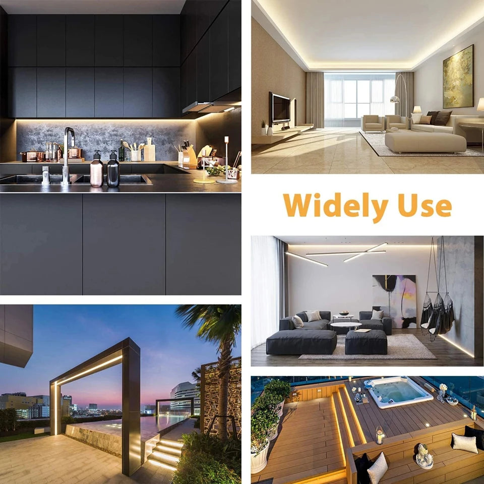 1m-35m Surper Brightness COB LED Strip Light 288LEDs/M RA90 220V Outdoor Waterproof Silicone Tube for Yard Swimming Pool Pathway