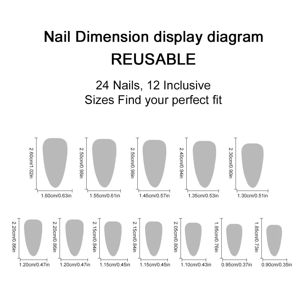 24pcs French White Press on Nails Gold plating Design Fashion False Nails Women Wearable European Spice Girls Fake Nail Tips.