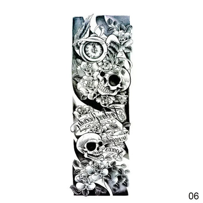16 Designs Full Arm Temporary Tattoo Sleeve Waterproof Tattoos For Cool Men Women Tattoos Stickers On The Body Art #272596