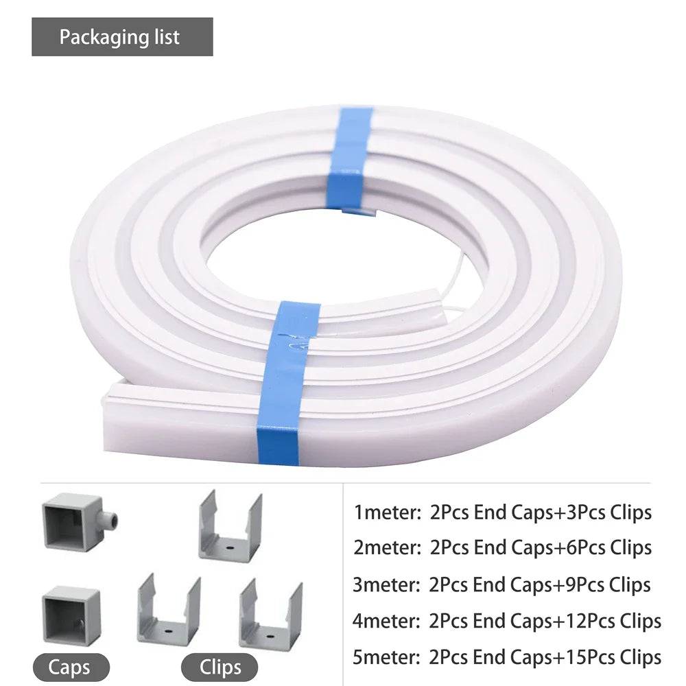 T0511/0513/0515 LED Neon Rope Tube 5050 flexible Led Strip Light Silica Gel silicone hose for WS2812 WS2815 8/10/12mm PCB Lights.