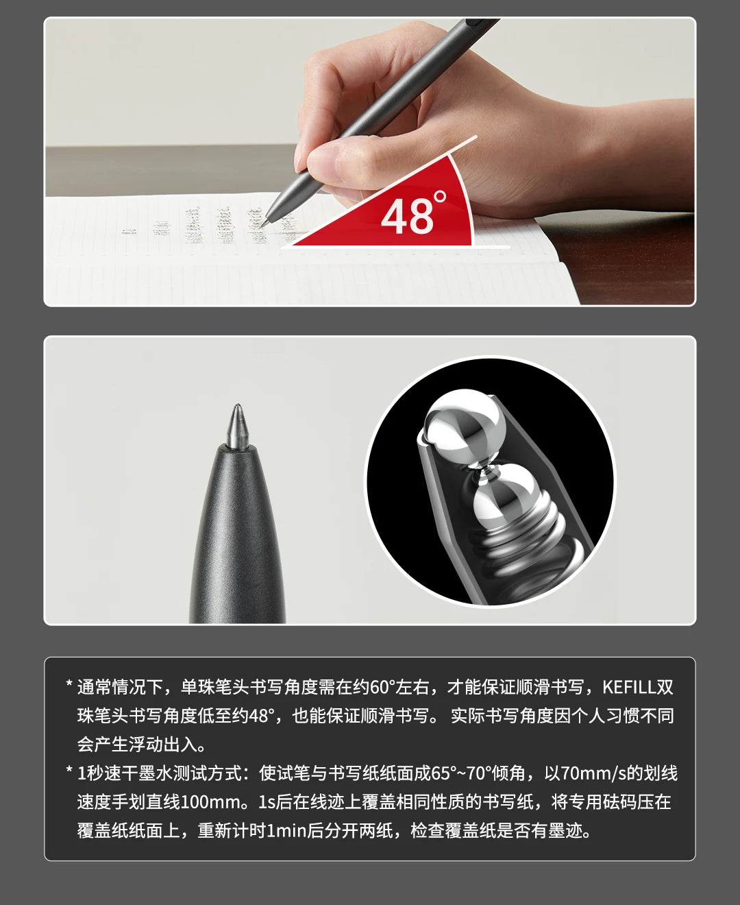 KACO Gelschreiber, Press-Signaturstift, Schreibwaren, Metall-Stiftclip, 0,5 mm, schwarze Tinte, schnell trocknend, großes Fassungsvermögen, 800 m, glattes Schreiben.