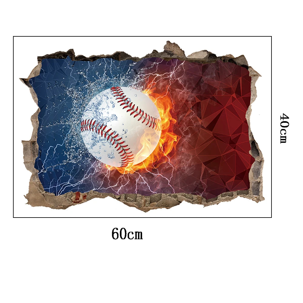 Creative Football PVC Wall Sticker Soccer Personalized Name Wall Decals For Kids Boys Room Mural Bedroom Decor Poster Art.