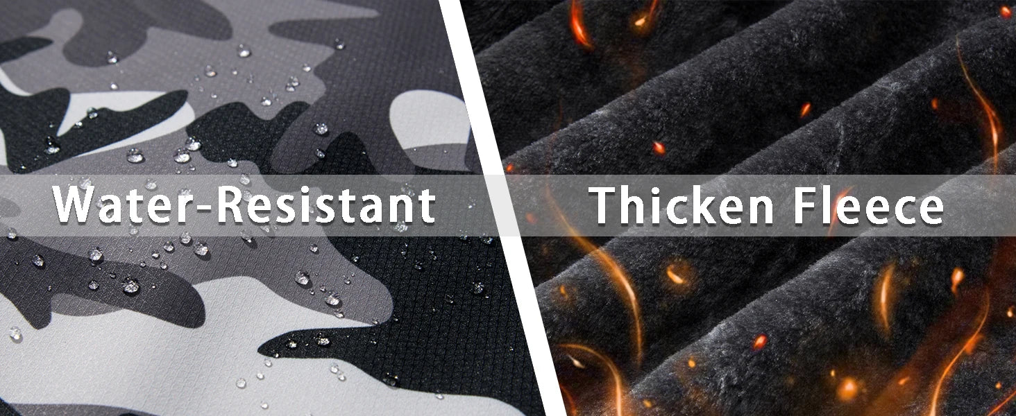 TACVASEN Fleece Lining Mountain Jackets Mens Hiking Jackets Outdoor Removable Hooded Coats Ski Snowboard Parka Winter Outwear.