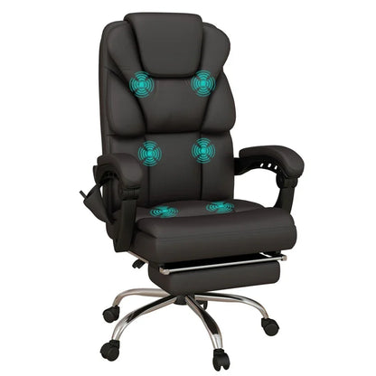 Höhenverstellbarer Bürostuhl mit Massagefunktion, ergonomischer Schreibtischstuhl, Chefsessel, bis 120 kg
