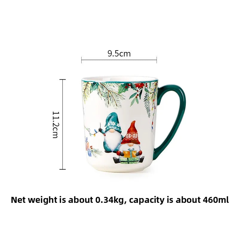 Goblin Series Ceramic Plate Large Dinner Plate Rectangle Tray Christmas Tableware Underglaze.