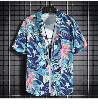 Beach Clothes For Men 2 Piece Set Quick Dry Hawaiian Shirt and Shorts Set Men Fashion Clothing Printing Casual Outfits Summer.
